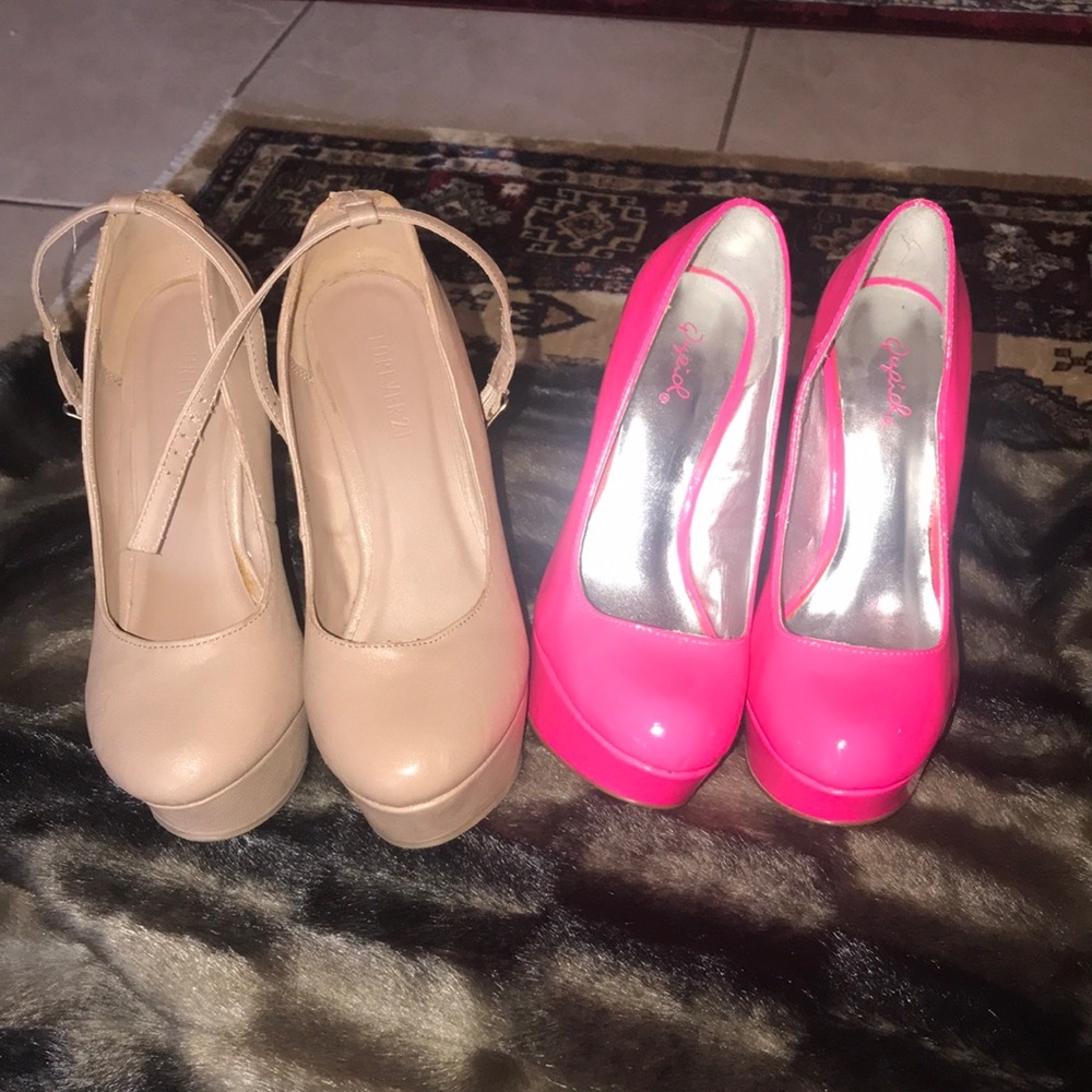 Wedges and high heels